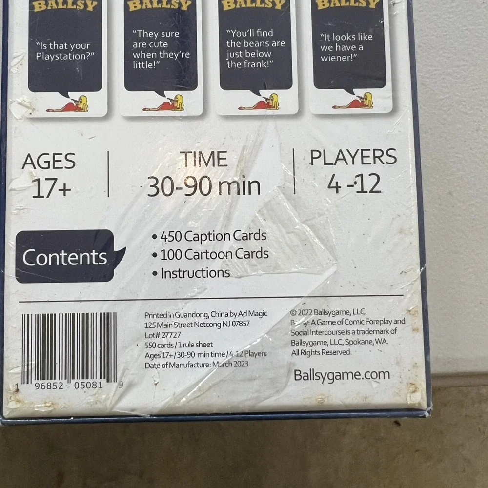 Ballsy: A Game of Comic Foreplay - Original Edition | New & Sealed - Picture 4 of 6